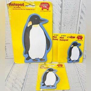 Shapes Etc. 2007 Notepad Penguin Bundle (1) Large (3) Mini Teacher Supplies